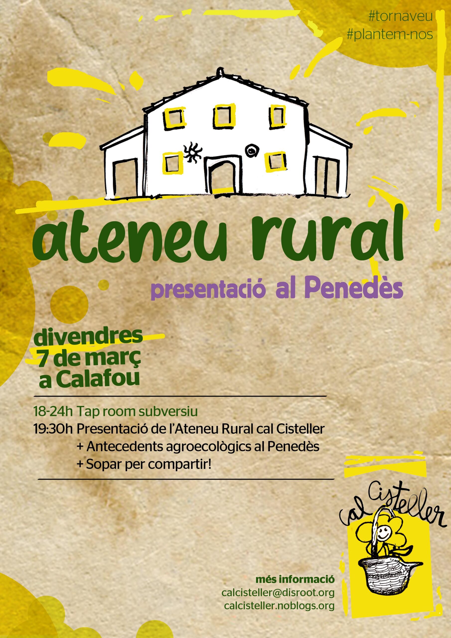 7 març a Calafou: presentació Ateneu Rural al Penedès