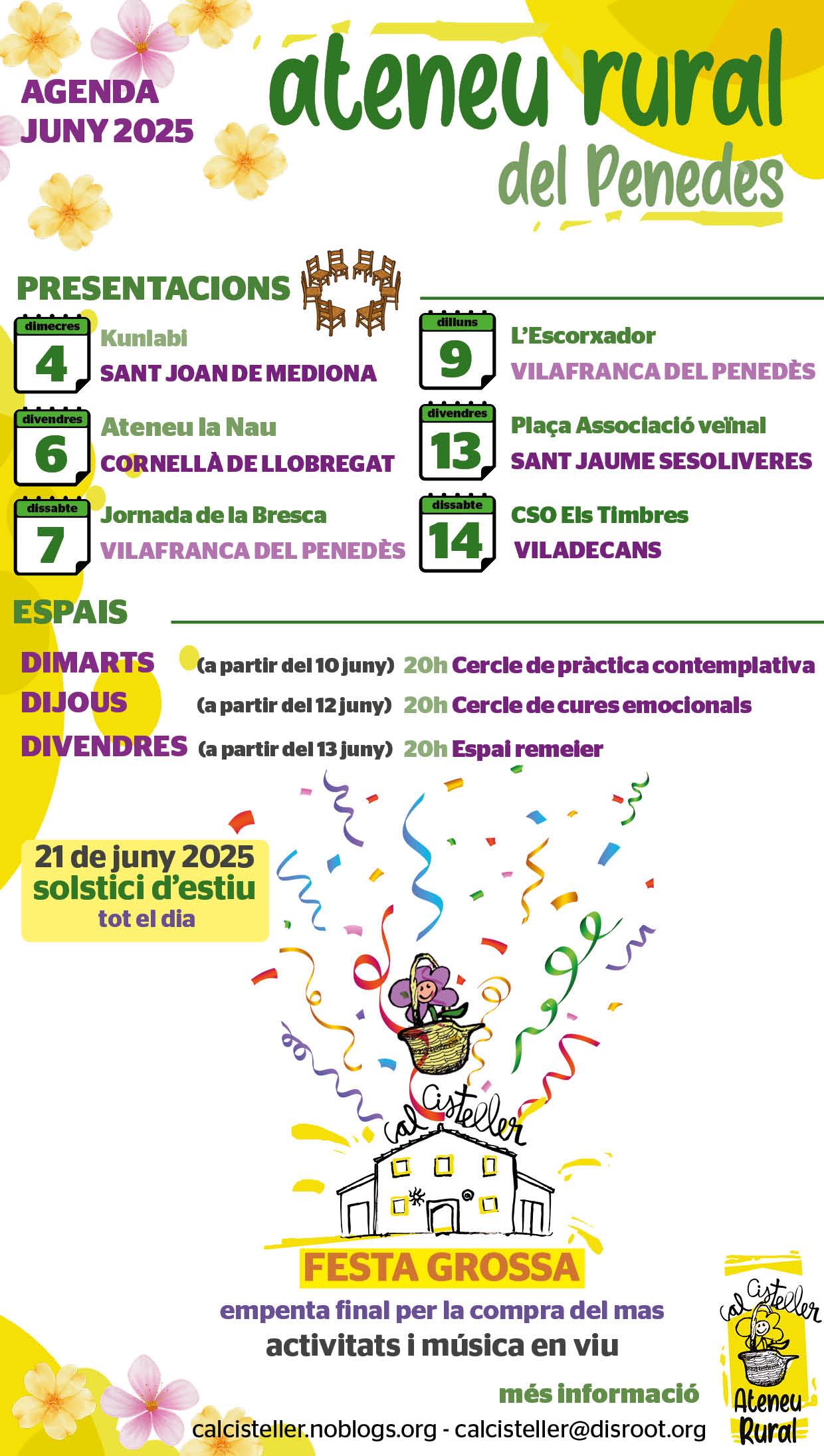 Agenda de juny